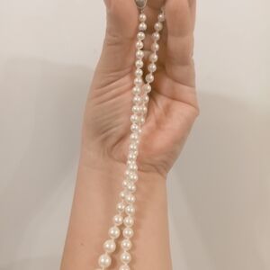 Vintage Sterling Silver Culture Pearls Necklace